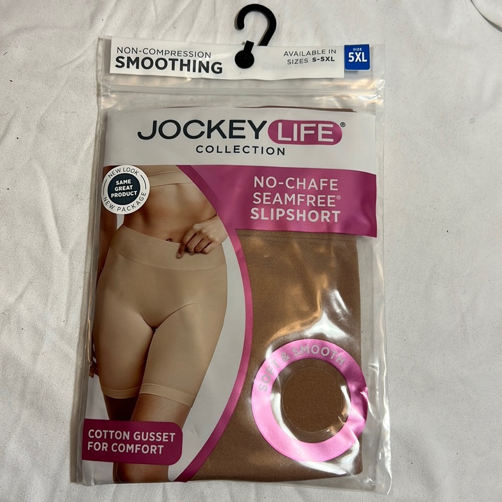 NEW Jockey Essentials Seamfree No Chafe Slipshort Size 4XL  5XL